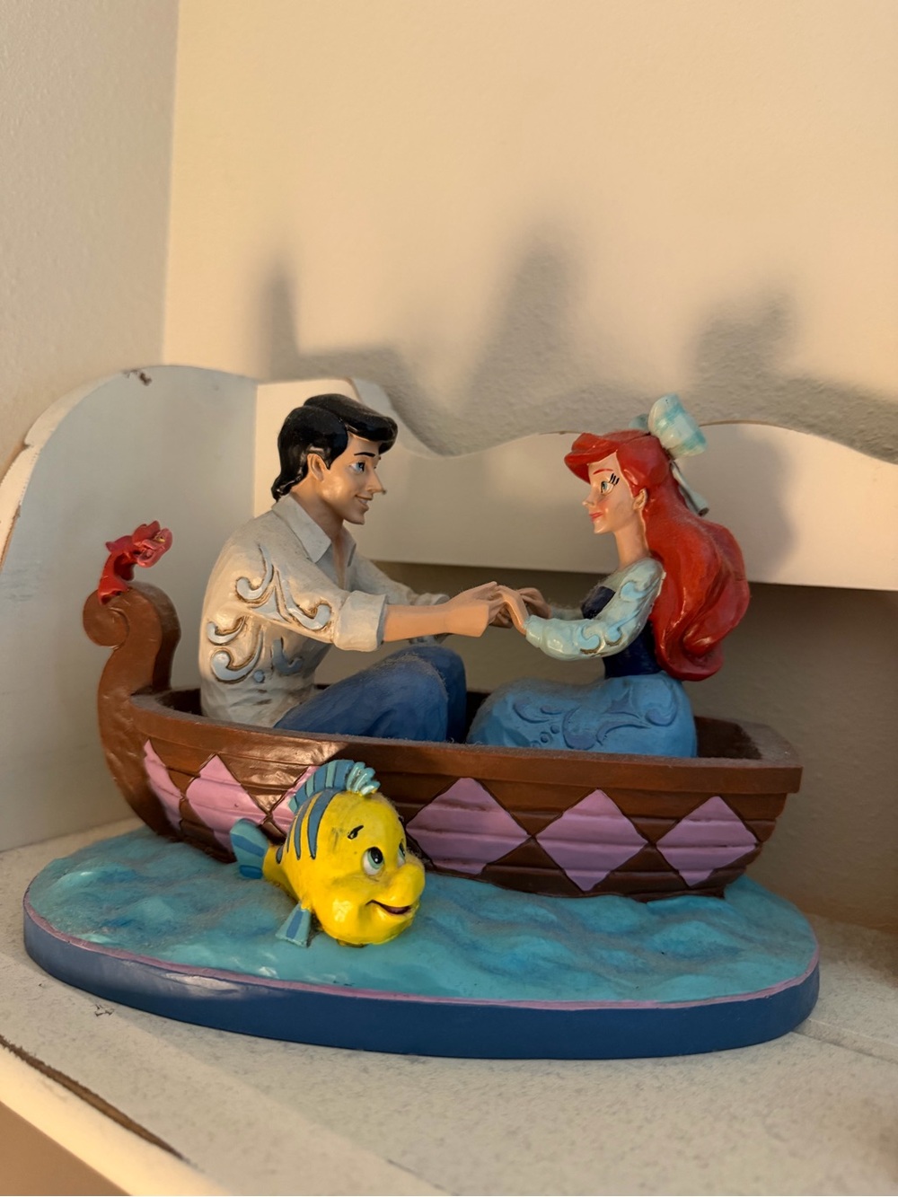 Jim Shore The Little Mermaid Couple Boat Figurine